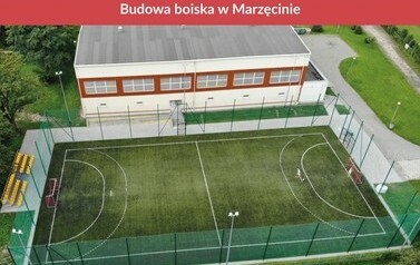Budowa boiska w Marzęcinie