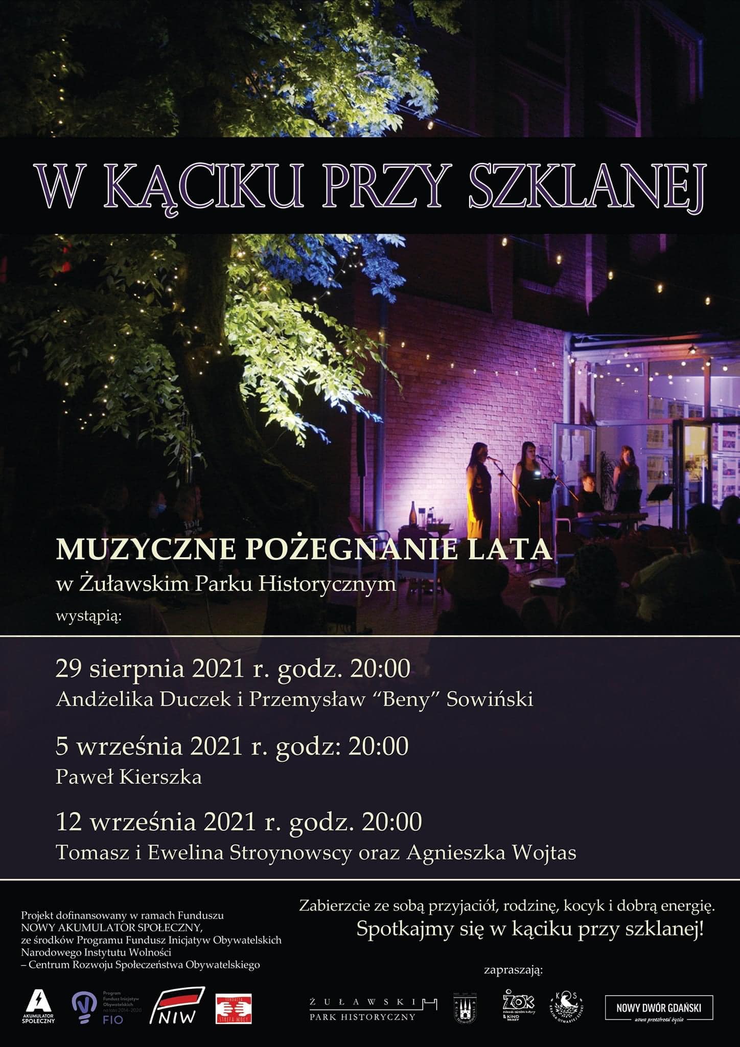 plakat informujący o wydarzeniach muzycznych