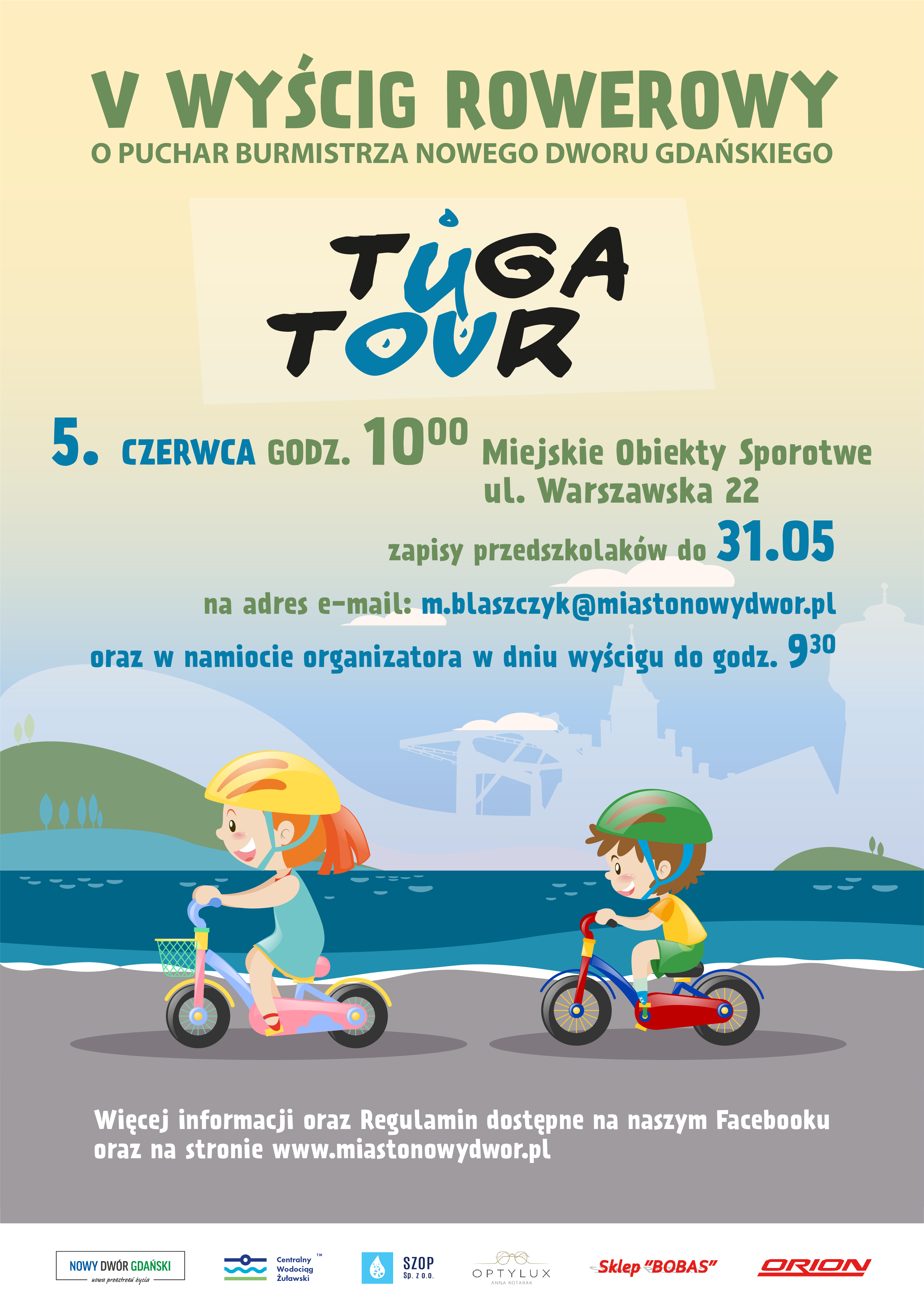 plakat informujący o wyścigu rowerowym Tuga Tour 