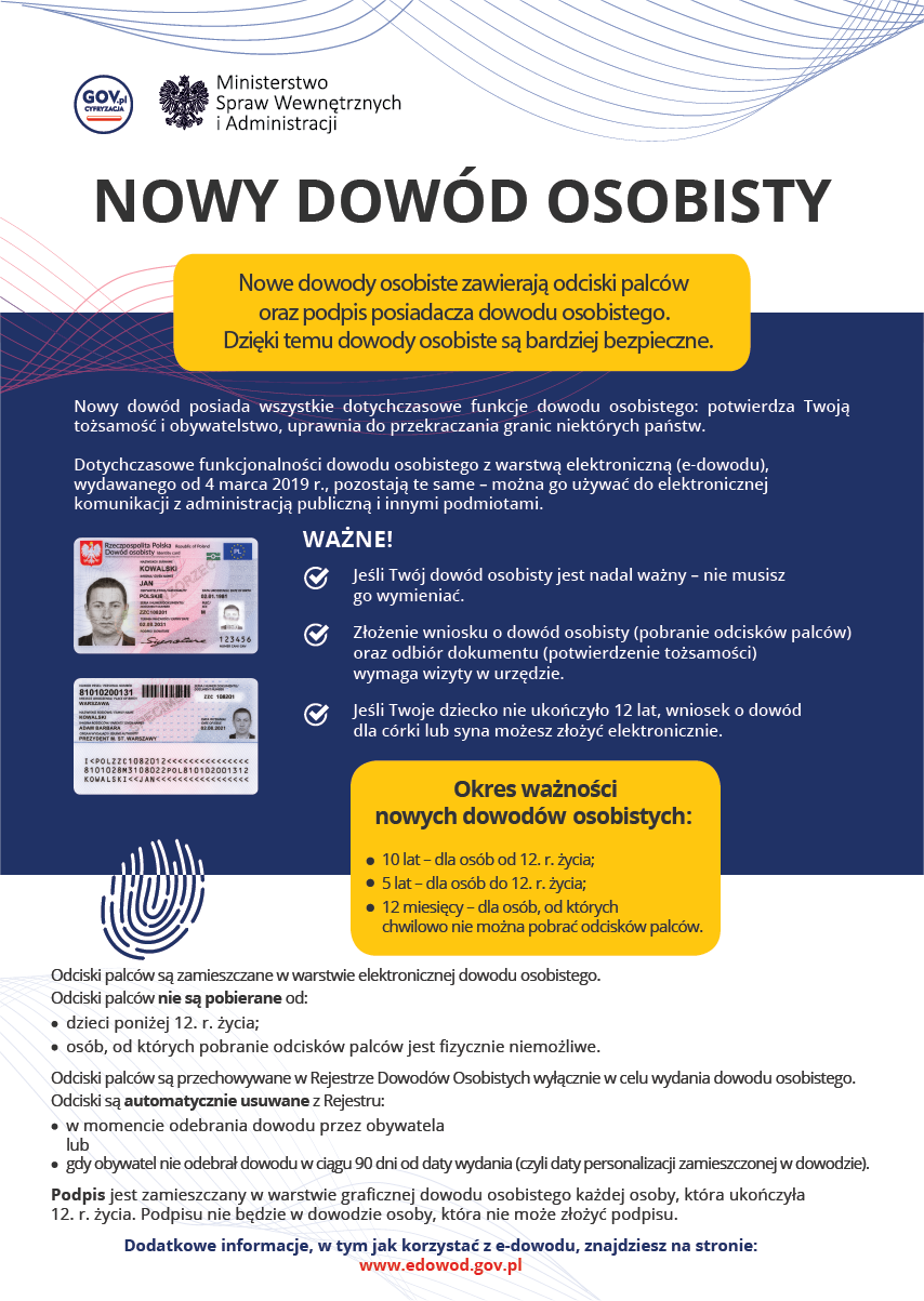 PLAKAT O NOWYCH DOWODACH