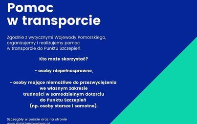Zdjęcie do POMOC W TRANSPORCIE DO PUNKTU SZCZEPIEŃ 