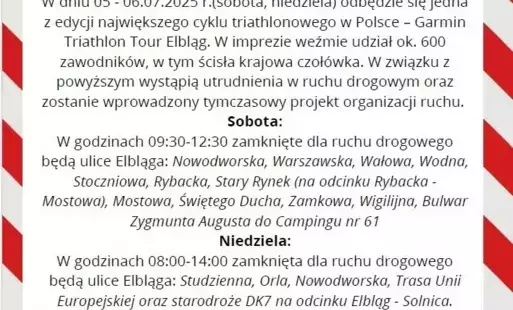 Zdjęcie do 6 lipca - Utrudnienia na starej S7 Elbląg-Solnica 