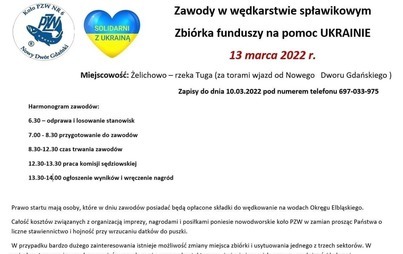 Zdjęcie do Zawody wędkarskie. Zbi&oacute;rka na rzecz Ukrainy 