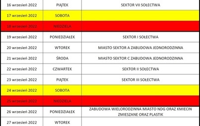 Zdjęcie do Harmonogram mycia pojemnik&oacute;w - wrzesień